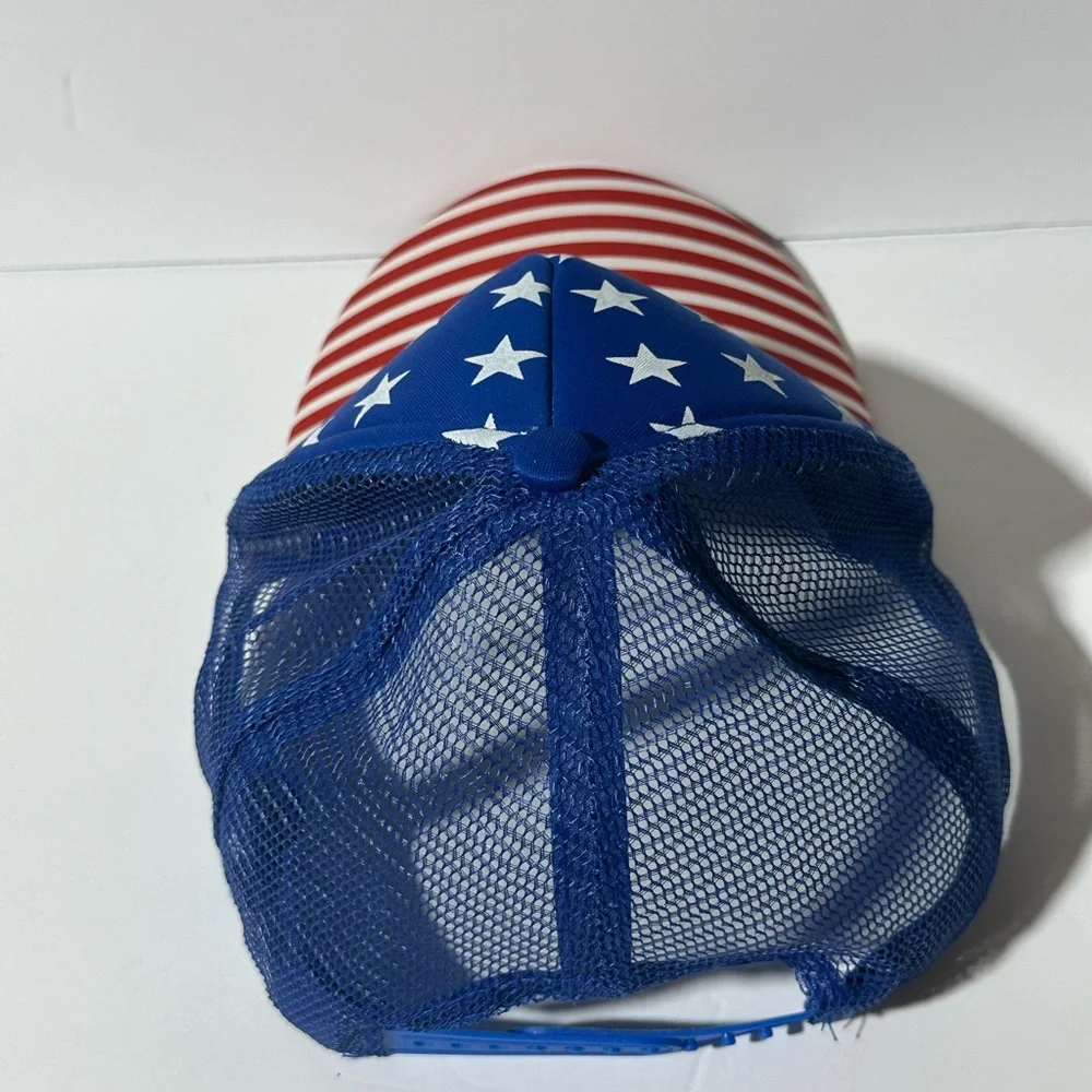 Stars and Stripes Smiley Face adjustable hat